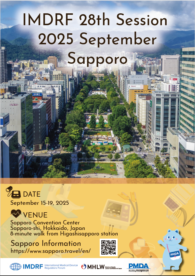 Flyer for IMDRF 28th Session September 15-19 2025 in Sapporo Japan